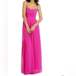Badgley Mischka Fluorescent Chiffon Gown size 4 NWOT